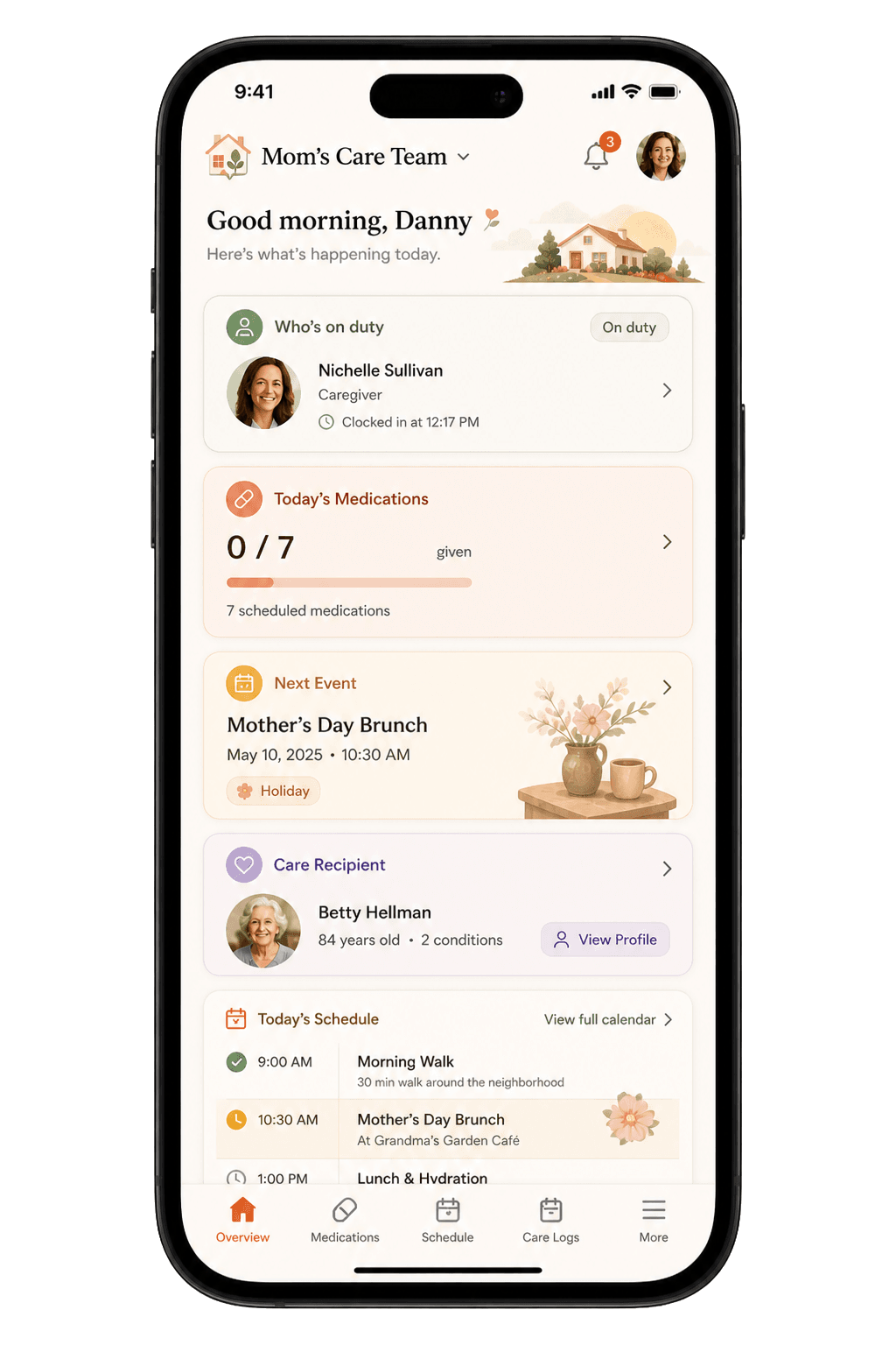 FamilyCareConductor mobile dashboard preview